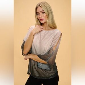 NEW! Cold Shoulder Ombré Top